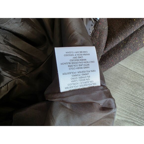 Sag Harbor Womens Tweed Pants Size 12 Brown With Multicolor Specks - Picture 5 of 6